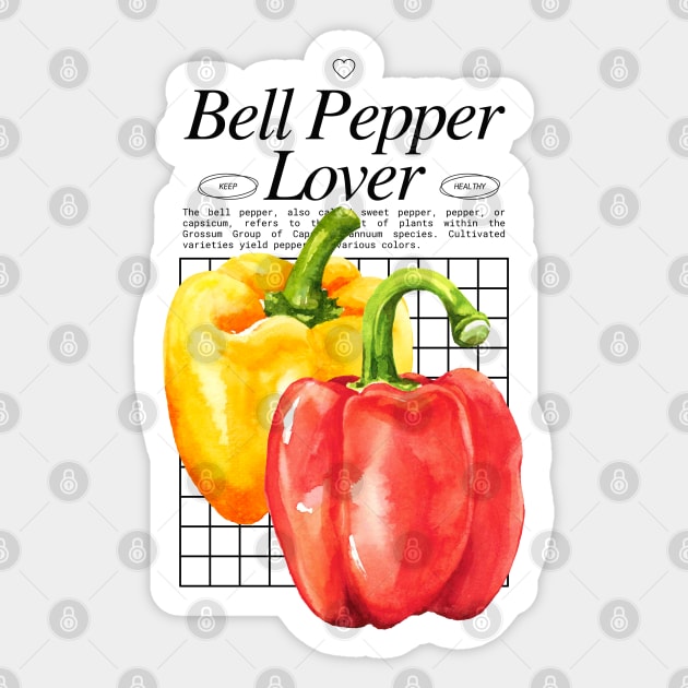 Bell Pepper Lover - Capsicums Gardening Plants Sticker by Millusti